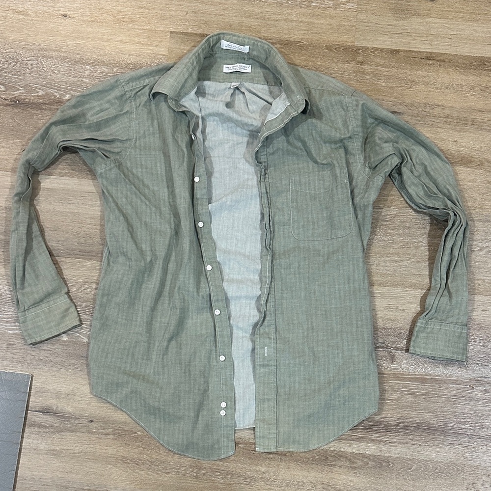 Olive Casual Button-Down Shirt